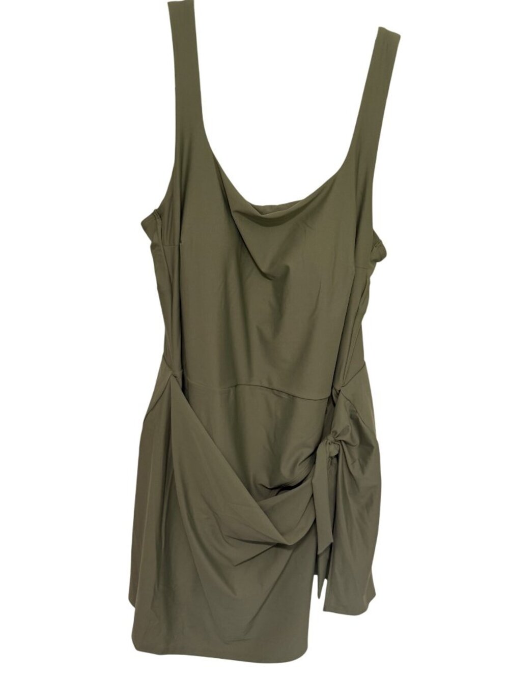 Time and Tru NWOT Women's Plus Size Wrap Swim Dress Olive Size XL